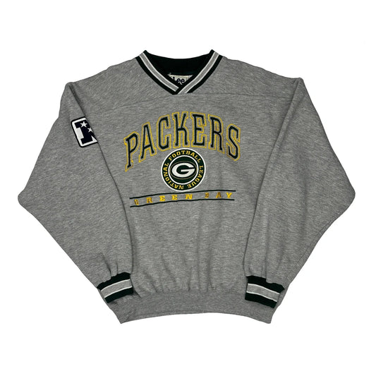 Green Bay Packers Lee Sport Nfl Sweatshirt - Medium Grey Polyester Blend
