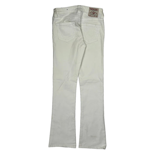 True Religion Boot Cut Jeans - 26W UK 6 White Cotton