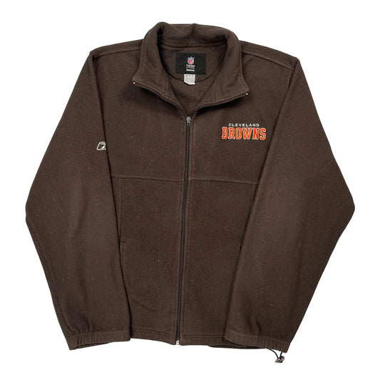 Cleveland Browns Reebok Football Fleece Jacket - Medium Brown Polyester