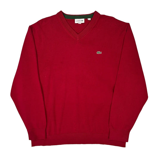 Lacoste Jumper - 3XL Red Cotton
