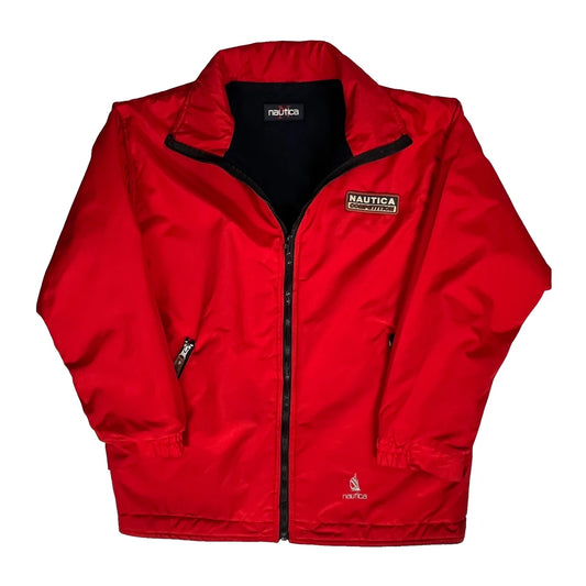 Nautica Windbreaker - Large Red Polyester
