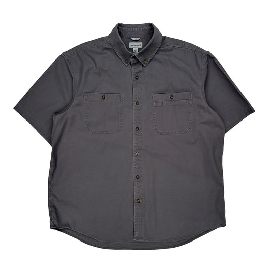 Carhartt Short Sleeve Shirt - XL Grey Cotton