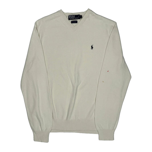 Polo By Ralph Lauren Jumper - Large Cream Cotton