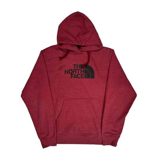 The North Face Hoodie - Large Burgundy Cotton Blend