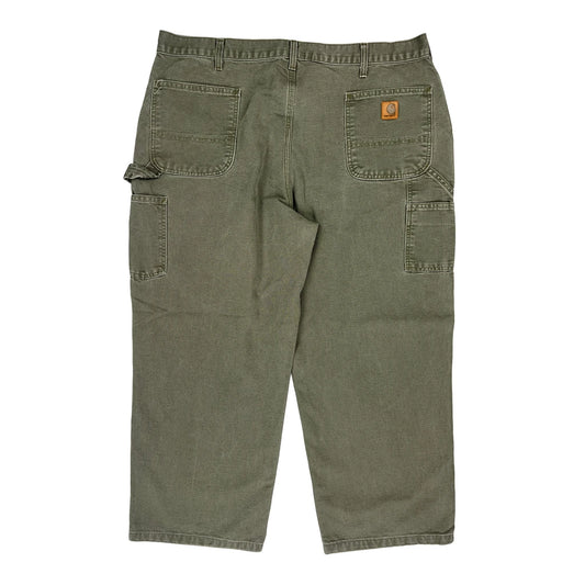 Carhartt Carpenter Trousers - 40W 27L Green Cotton