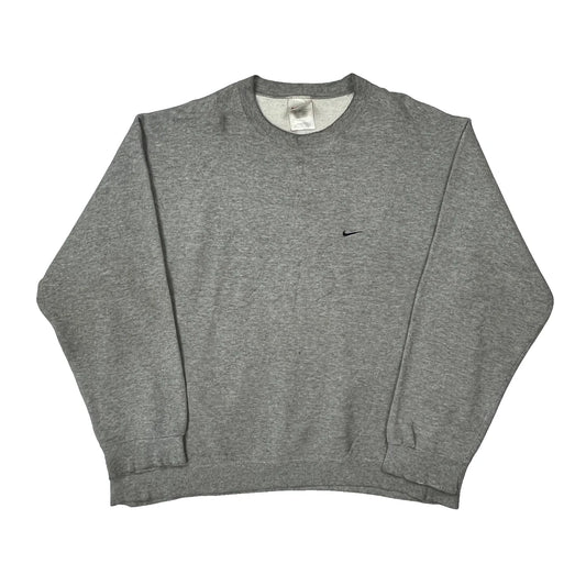 Vintage Nike Sweatshirt - XL Grey Cotton