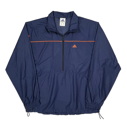 Adidas Windbreaker - Large Navy Polyester