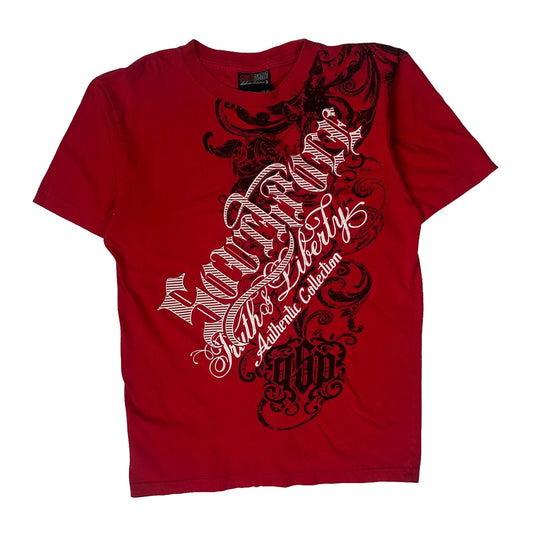 Age 16-18 Southpole Graphic T-Shirt - Large Red Cotton