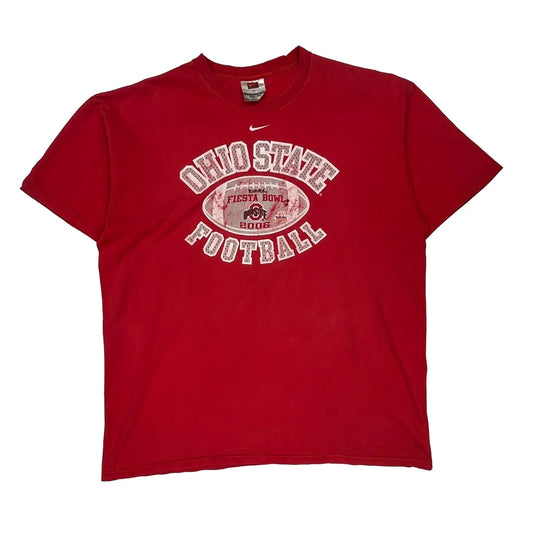 Vintage Ohio State Football Nike Ncaa T-Shirt - XL Red Cotton