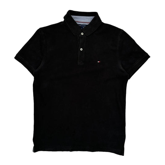 Tommy Hilfiger Slim Fit Polo Shirt - Medium Black Cotton
