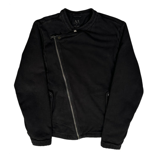 Armani Exchange Asymmetric Jacket - Medium Black Cotton