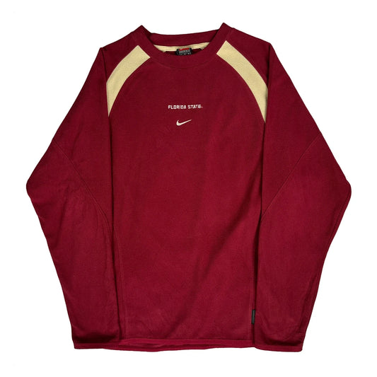 Vintage Florida State Nike College Fleece - Medium Red Polyester