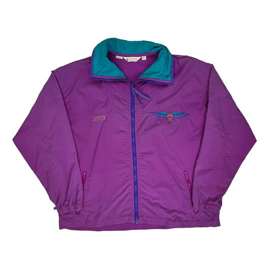 Columbia Windbreaker - Large Purple Nylon