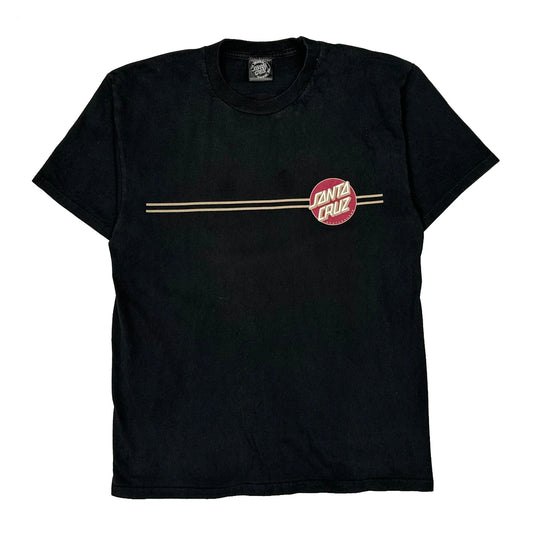 Skateboarding Santa Cruz Graphic T-Shirt - Medium Black Cotton