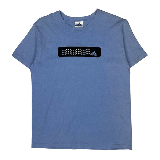 Adidas T-Shirt - Large Blue Cotton