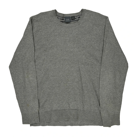 Armani Exchange Jumper - Large Grey Cotton