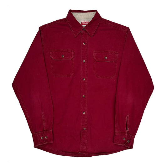 Wrangler Shirt - Medium Red Cotton