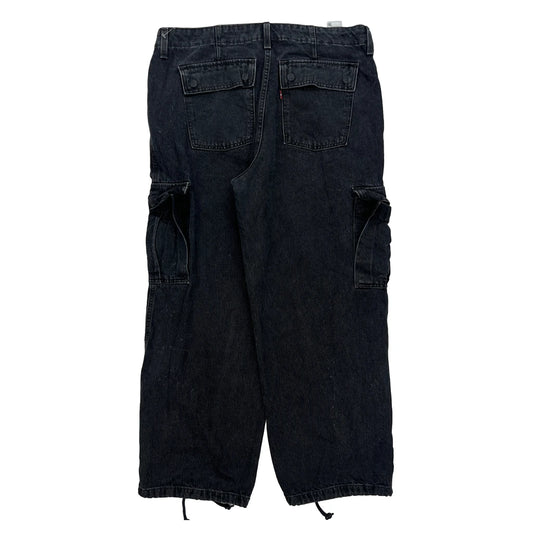 Levis Cargo Trousers - 36W 30L Black Cotton