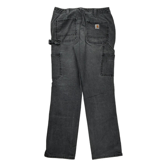 Carhartt Double Knee Carpenter Trousers - 28W UK 8 Grey Cotton