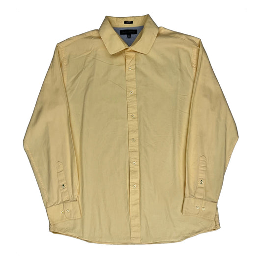 Tommy Hilfiger Slim Fit Shirt - XL Yellow Cotton