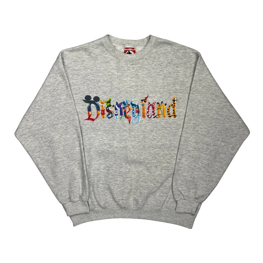 Disneyland Mickey Inc Graphic Sweatshirt - Large Grey Cotton