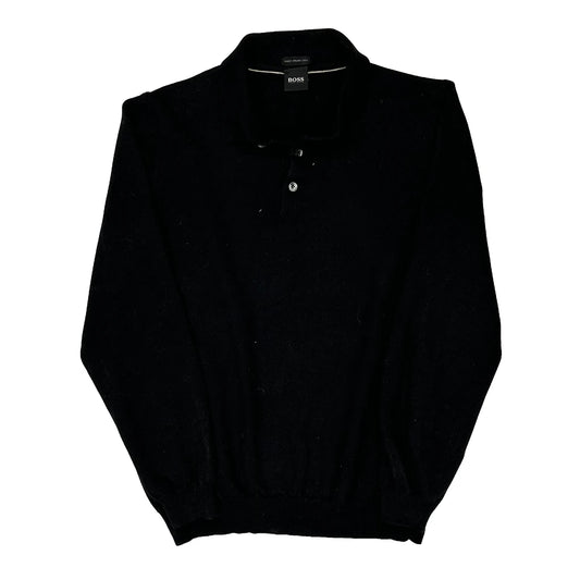 Boss Jumper - Large Black Merino Wool