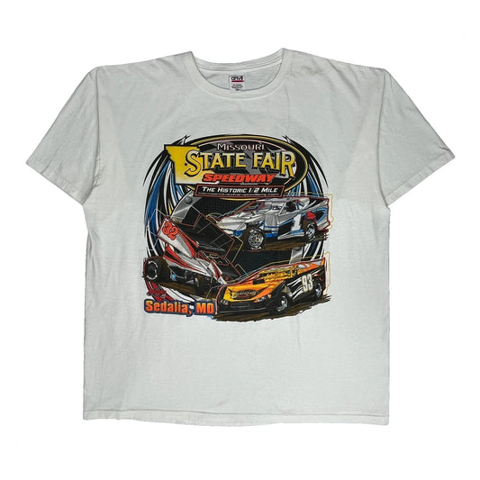 Vintage State Fair Anvil Graphic T-Shirt - 2XL White Cotton