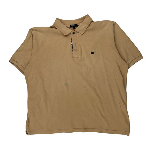 Burberry London Polo Shirt - XL Beige Cotton