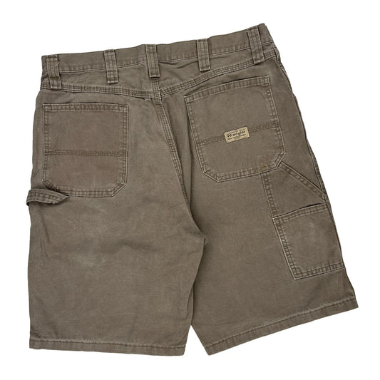 Wrangler Carpenter Shorts - 34W 10L Brown Cotton