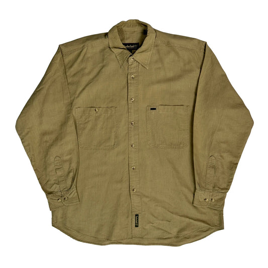 Timberland Shirt - Large Beige Cotton