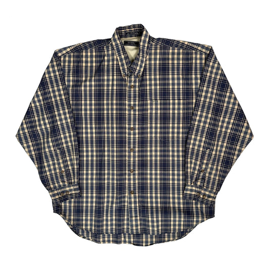 Vintage Guess Checked Shirt - XL Blue Cotton