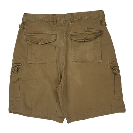 Tommy Hilfiger Cargo Shorts - 31W 10L Khaki Cotton