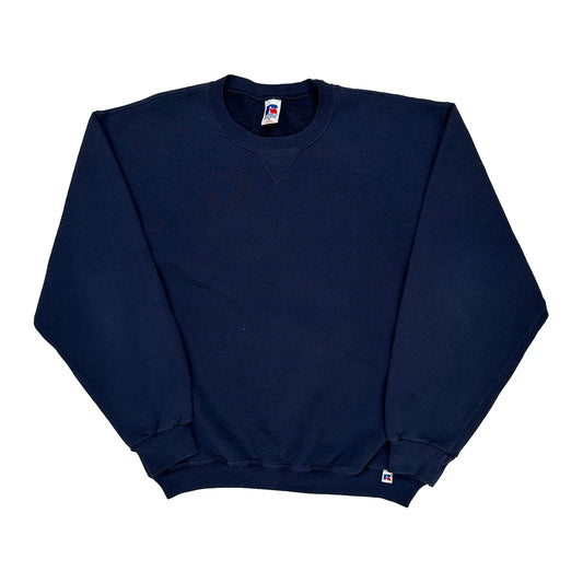 Russell Athletic Sweatshirt - Medium Navy Cotton