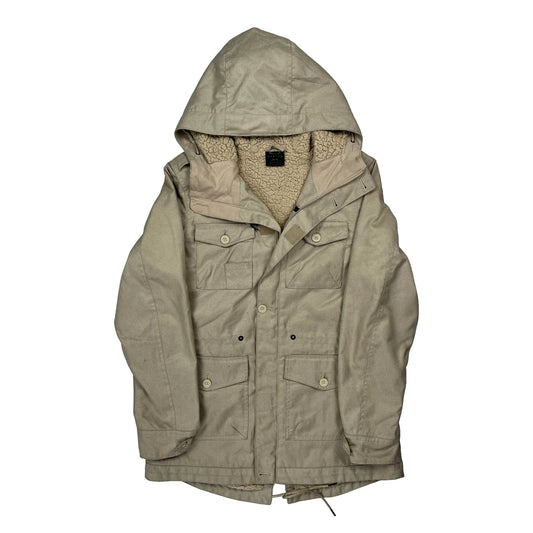 Sherpa Lined Oakley Parka - Medium Beige Polyester