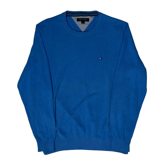 Vintage Tommy Hilfiger Jumper - Large Blue Cotton