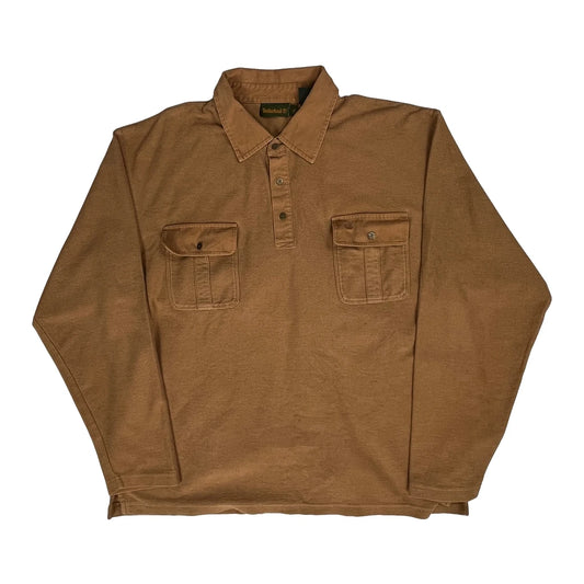 Timberland Polo Shirt - XL Brown Cotton