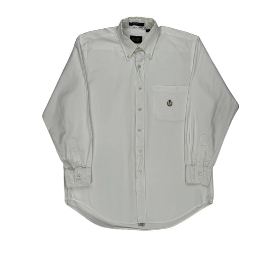Chaps Ralph Lauren Shirt - Large White Cotton