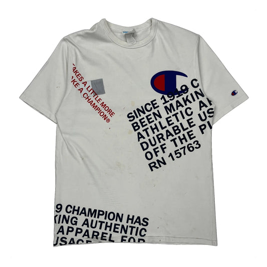 Authentic Athletic Apparel Champion T-Shirt - XL White Cotton