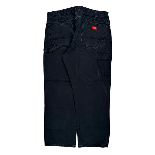 Dickies Carpenter Trousers - 36W 30L Black Cotton