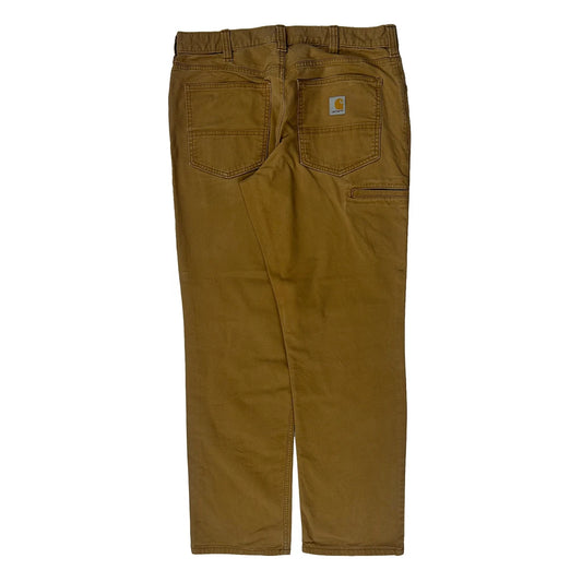 Relaxed Fit Carhartt Carpenter Trousers - 33W 31L Khaki Cotton