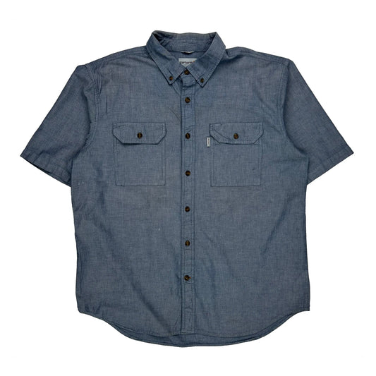 Carhartt Short Sleeve Shirt - XL Blue Cotton