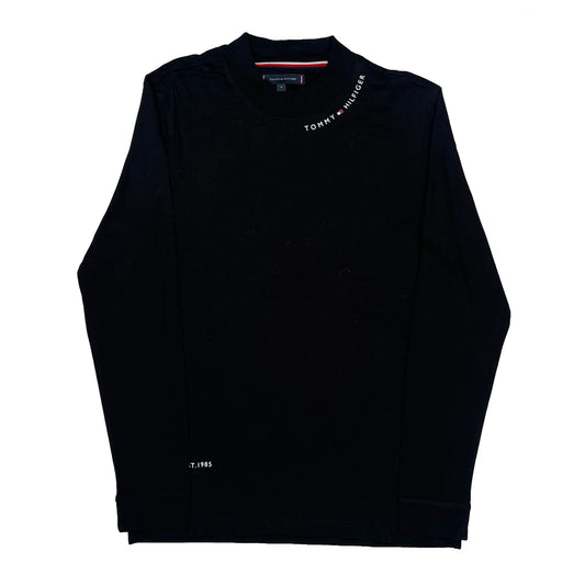 Vintage Tommy Hilfiger Long Sleeve T-Shirt - Medium Black Cotton