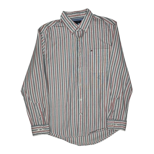 Tommy Hilfiger Striped Shirt - Large Multicoloured Cotton