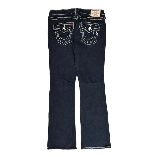 True Religion Contrast Stitch Jeans - 33W UK 12 Dark Wash Denim