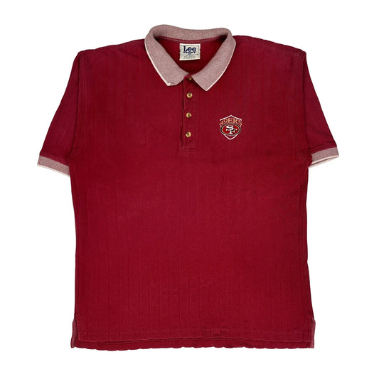 San Francisco 49Ers Lee Sport Polo Shirt - XL Red Cotton