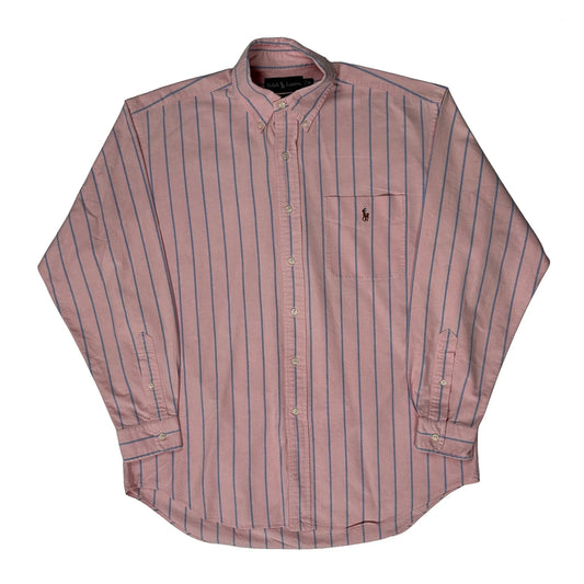 Blake Ralph Lauren Striped Shirt - Medium Pink Cotton