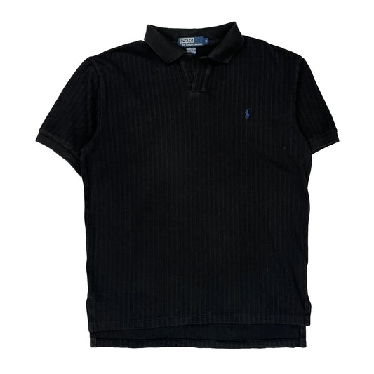 Polo By Ralph Lauren Striped Polo Shirt - Medium Black Cotton