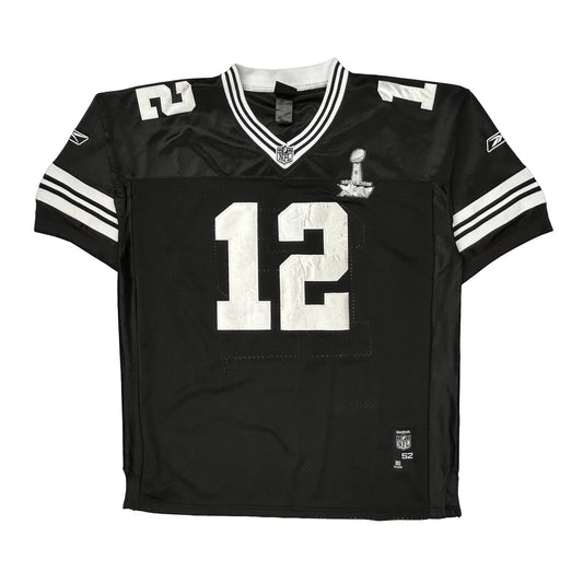 Super Bowl Reebok Nfl Jersey - XL Black Polyester