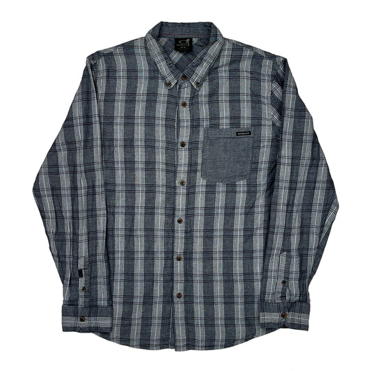 Oakley Checked Shirt - Medium Grey Cotton