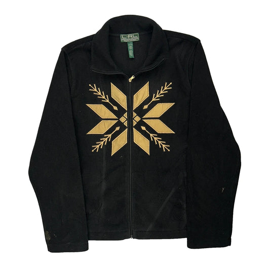 Ralph Lauren Christmas Fleece Jacket - XL Black Polyester